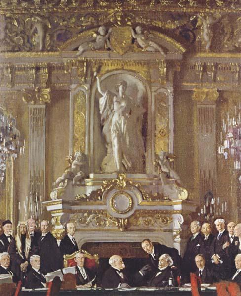 Sir William Orpen A Peace Conference at the Zuai d Orsay oil painting picture